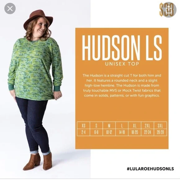 EUC LulaRoe Long Sleeve Hudson - Picture 3 of 3